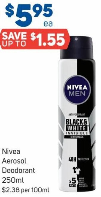 Foodland Nivea Aerosol Deodorant 250ml offer