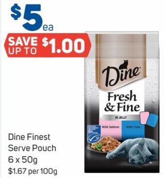 Foodland Dine Finest Serve Pouch 6 x 50g offer