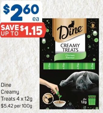 Foodland Dine Creamy Treats 4 x 12g offer