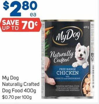 Foodland My Dog Naturally Crafted Dog Food 400g offer