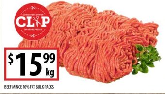Supabarn Beef Mince 10% Fat Bulk Packs offer