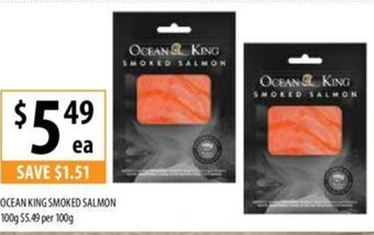 Supabarn Ocean King Smoked Salmon 100g offer