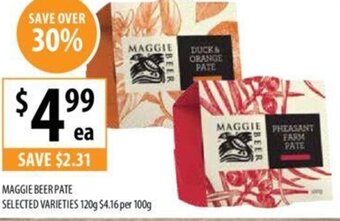 Supabarn Maggie Beer Pate Selected Varieties 120g offer