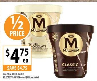 Supabarn Magnum Ice Cream Tub offer