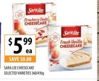 Supabarn Sara Lee Cheesecake offer