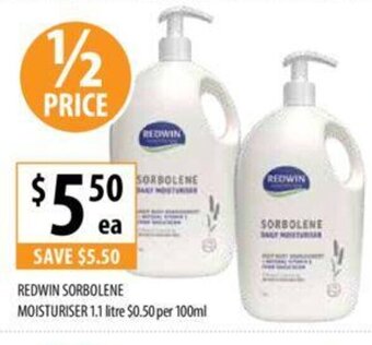Supabarn Redwin Sorbolene Moisturiser 1.1 Litre offer