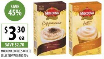 Supabarn Moccona Coffee Sachets Selected Varieties 10's offer