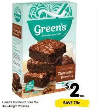 Spar Green's traditional cake mix offer