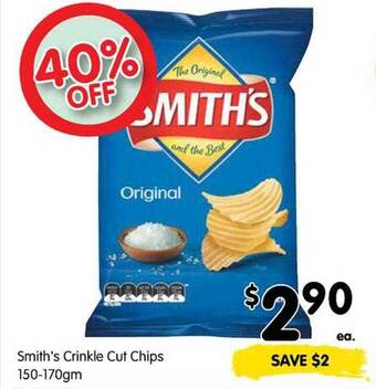 Spar Smith's crinkle cut chips offer