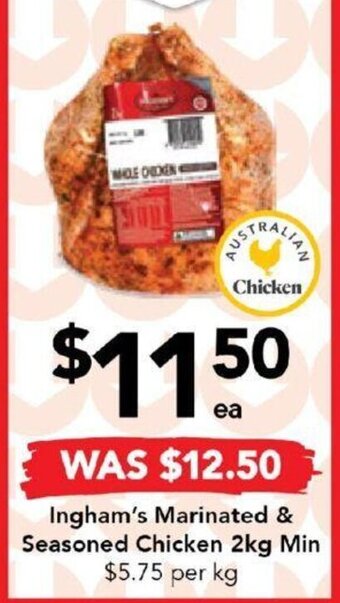 Drakes Ingham's Marinated & Seasoned Chicken 2kg Min offer