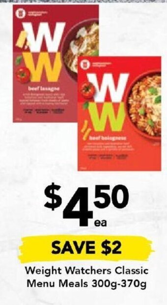 Drakes Weight Watchers Classic Menu Meals 300g-370g offer