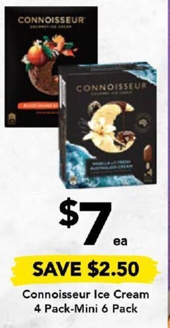 Drakes Connoisseur Ice Cream 4 Pack-Mini 6 Pack offer
