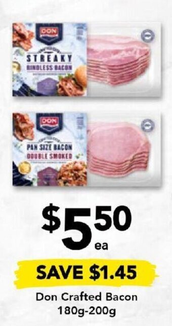 Drakes Don Crafted Bacon 180g-200g offer