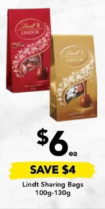 Drakes Lindt Sharing Bags 100g-130g offer