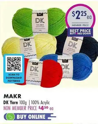 Lincraft Makr dk yarn offer