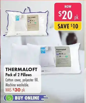 Thermaloft pack of 2 pillows
