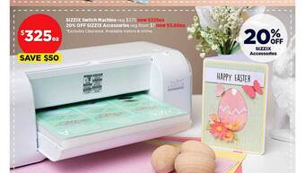 Spotlight Sizzix switch machine offer