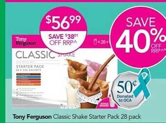 Terry White Tony ferguson classic shake starter pack 28 pack offer