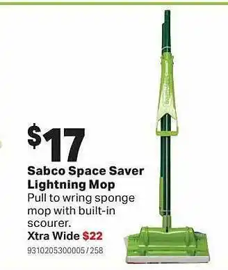 Sabco space saver lightning mop