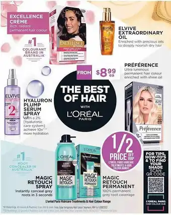 Chemist Warehouse L'oréal paris haircare treatments & hair colour range offer
