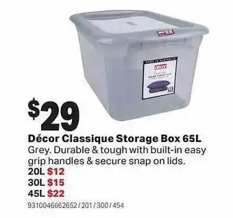 Mitre 10 Décor classique storage box 65l offer