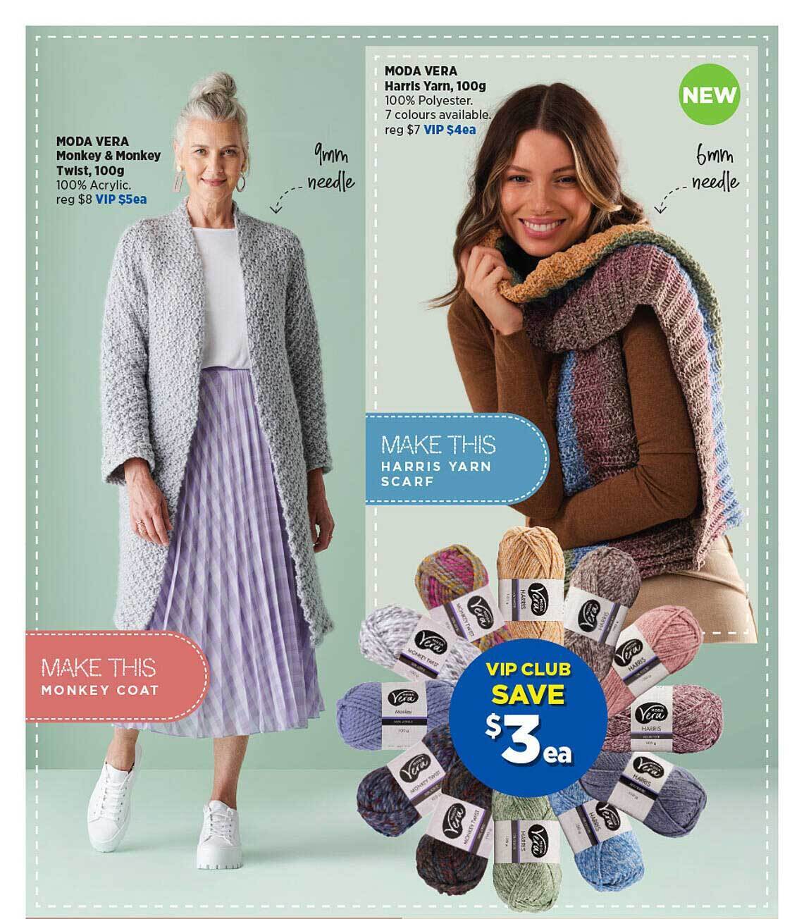 Moda vera monkey & monkey twist, 100 g, moda vera harris yarn, 100 g