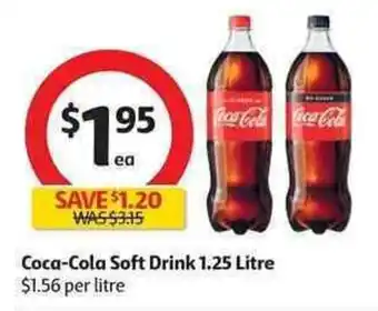 Coles Coca-Cola Soft Drink 1.25L offer