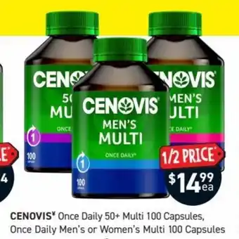 Chemist King Cenovis Once Daily 50+Multi 100 Capsules offer