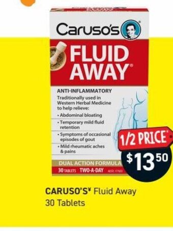 Caruso's Fluid Away 30 Tablets
