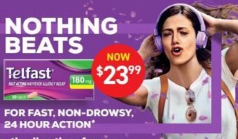 Chemist King Telfast For Fast Non-drowsy 24 Hour Action offer