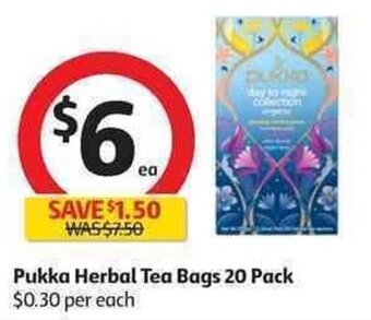Coles Pukka Herbal Tea Bags 20 Pack offer