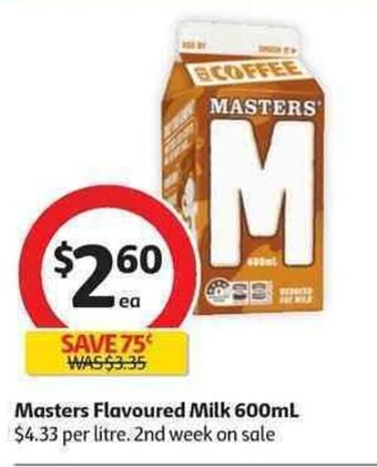 Masters Flavoured Milk 600ml