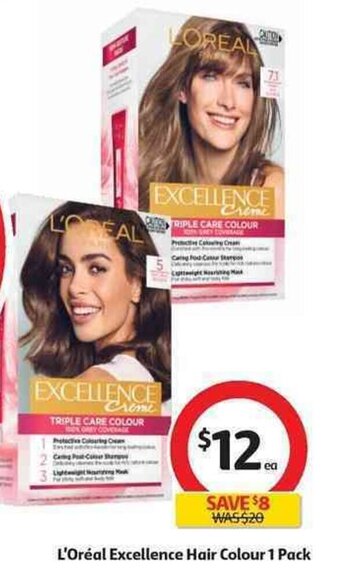 Coles L'Oréal Excellence Hair Colour 1 Pack offer