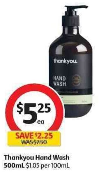 Coles Thankyou Hand Wash 500ml offer