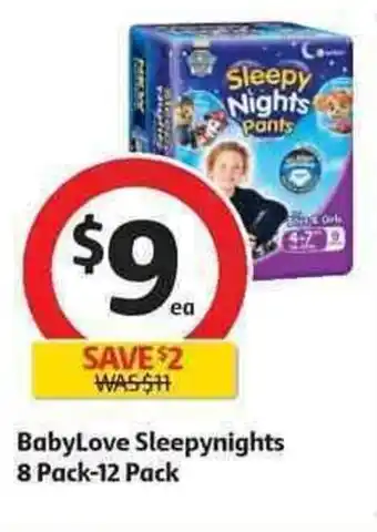 Coles Babylove Sleepynights 8 Pack-112 Pack offer