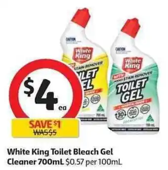 Coles White King Toilet Bleach Gel Cleaner 700ml offer