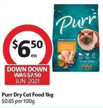Coles Purr Dry Cat Food 1kg offer