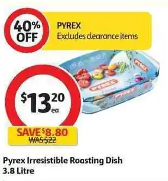 Coles Pyrex Irresistible Roasting Dish 3.8L offer