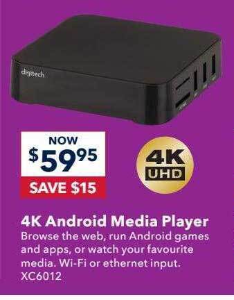 Jaycar Electronics 4k android media player offer
