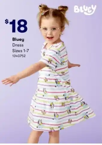BIG W Bluey Dress Sizes 1-7 offer