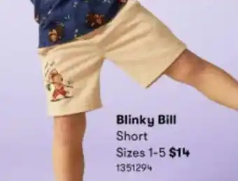 Blinky Bill Short Sizes 1-5