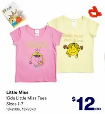 BIG W Little Miss Kids Little Miss Tees 1-7 offer