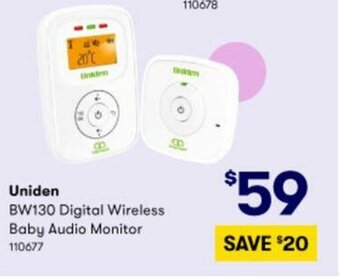 BIG W Uniden BW130 Digital Wireless Baby Audio Monitor offer