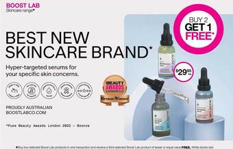 Priceline Boost lab skincare range offer