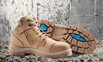 RSEA Safety Steel blue parkes lace up ankle safety boots with scuff cap offer