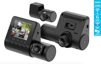 SuperCheap Auto Nanocam+ 3 channel front, rear, and in-cabin fhd dash camera with gps, wi-fi & dms offer