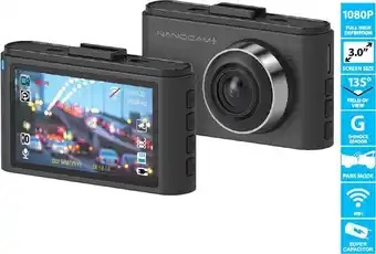 Nanocam+ full hd dash cam with 3” ips screen, gps & wi-fi