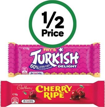 Woolworths Cadbury medium or europe bars 30-60g offer