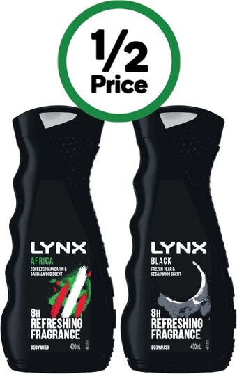 Woolworths Lynx shower gel 400ml offer