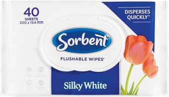 Woolworths Sorbent flushable wipes pk 40 offer
